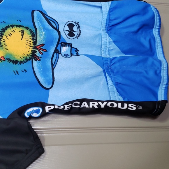 World Jerseys Biker chick bicycle zip short slave top size medium - Picture 6 of 7